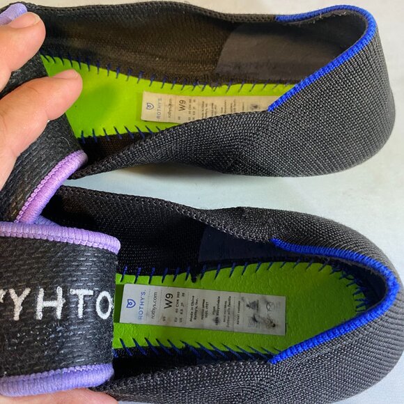 Rothy’s The Flat Round Toe Knit Ballet Flat Shoes 9w - Picture 3 of 6